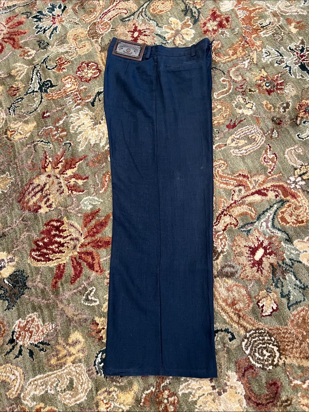 Authentic Vintage Armani Jeans Navy Straight-Leg Trousers